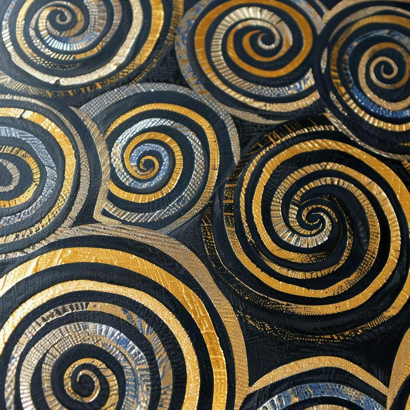 Gold And Black Swirls