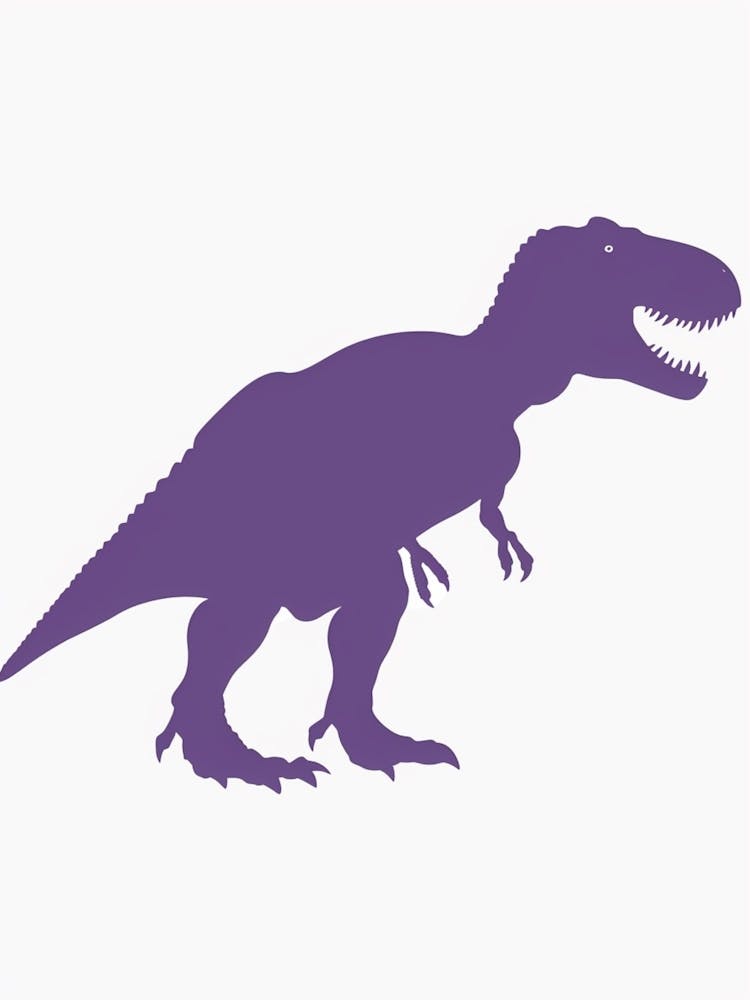 Purple T Rex Dinosaur Silhouette 4