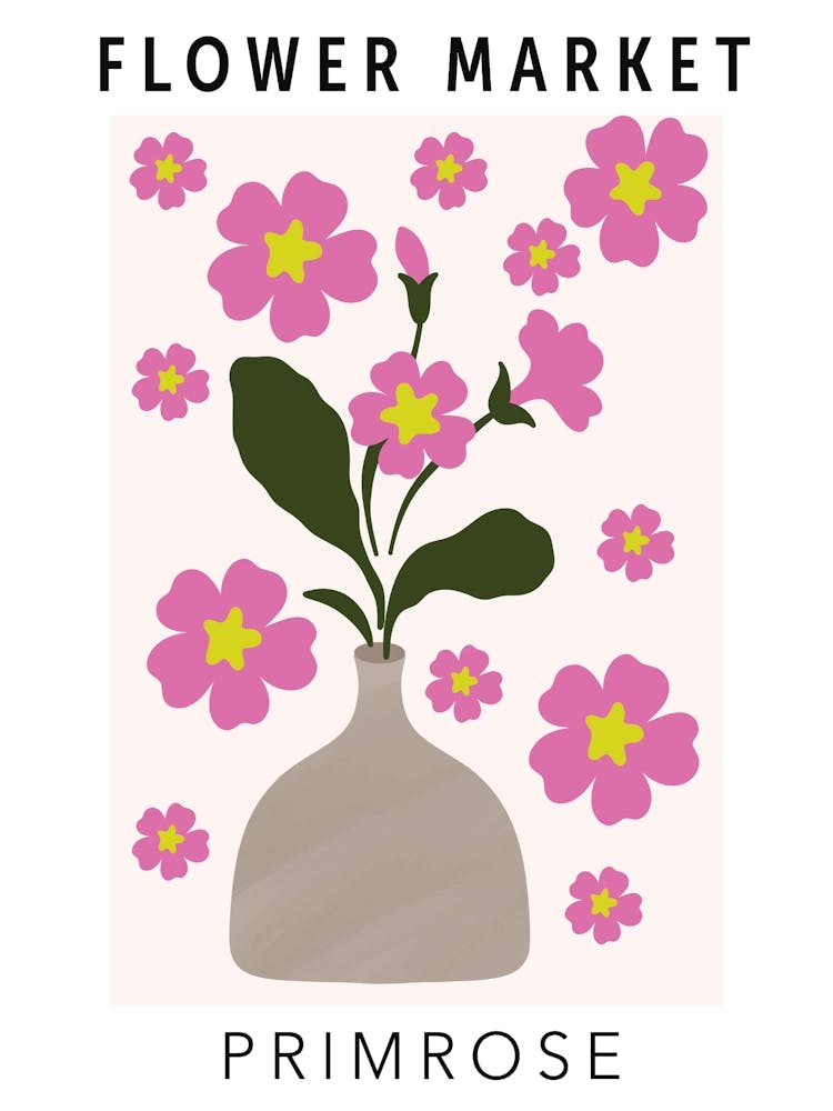 Flower Market Primrose Print