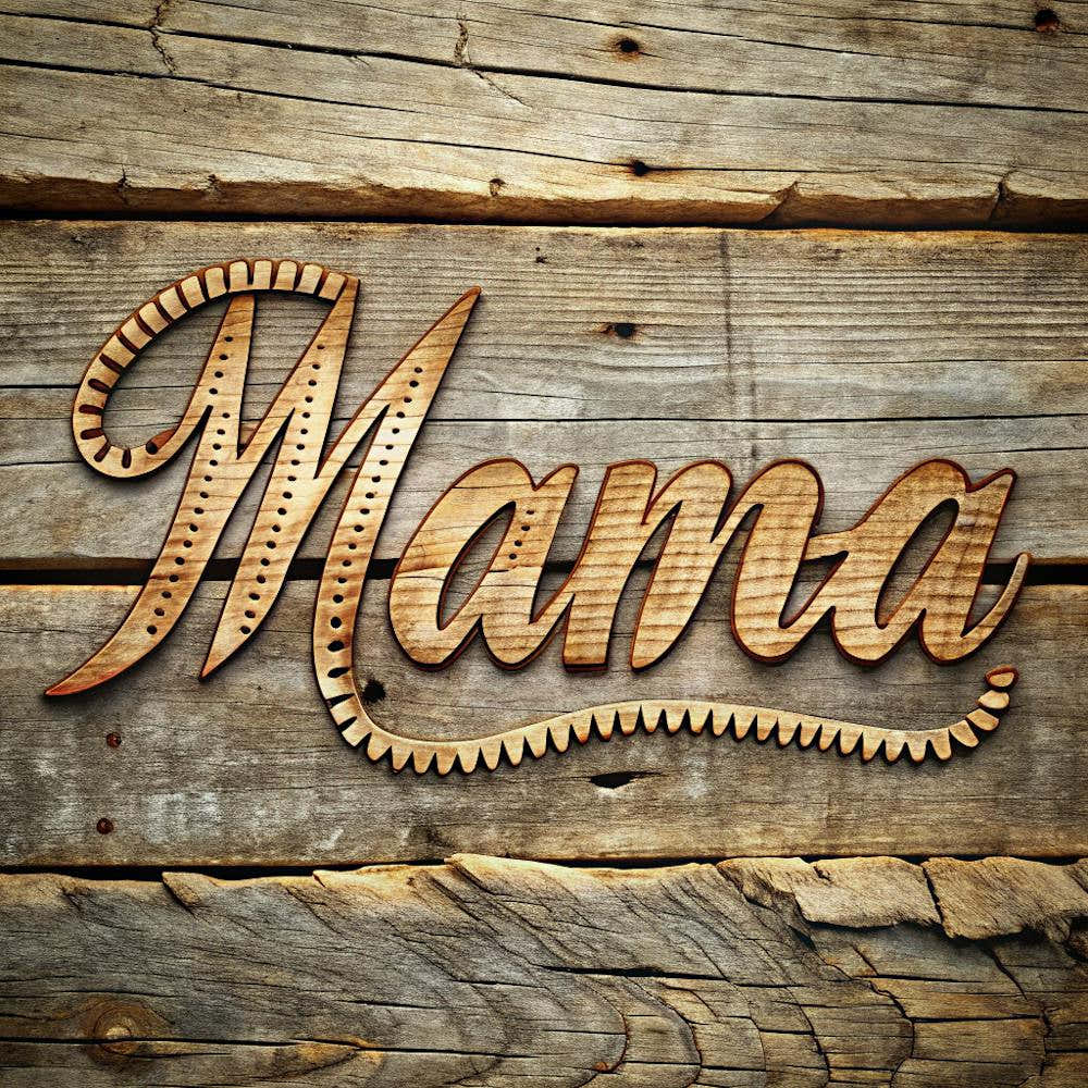 The Word Mama Displayed On A Rustic Wooden Text (1)