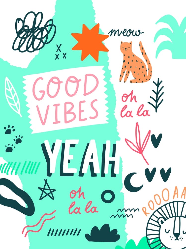 Good Vibes Pop Illustration