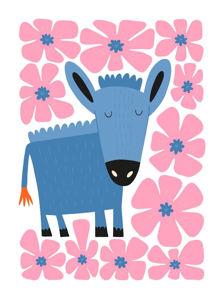 Nursery Woodland Animal Pink Floral