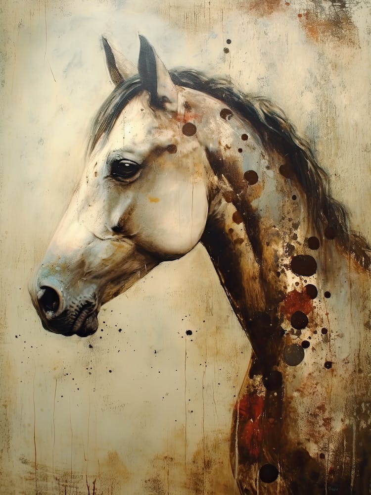 Aged Horse Painting