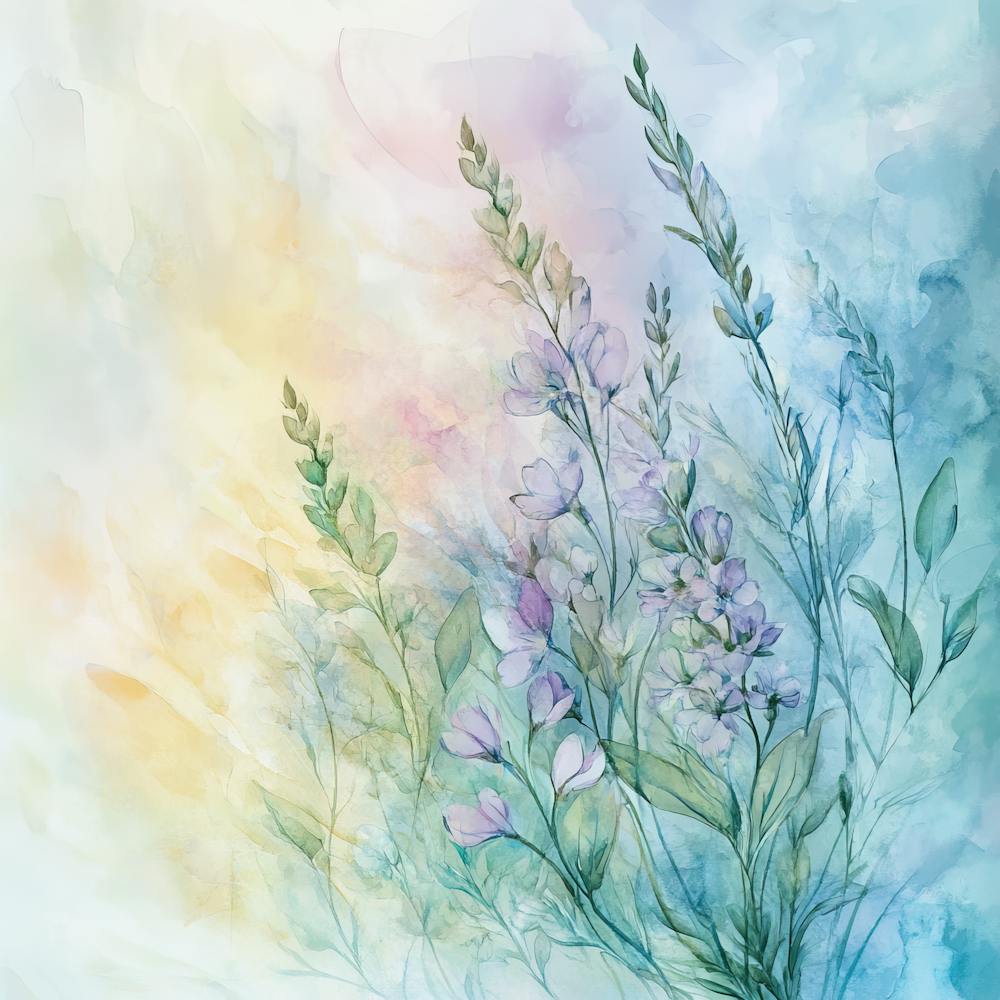 Whimsical Pastel Wildflowers 7
