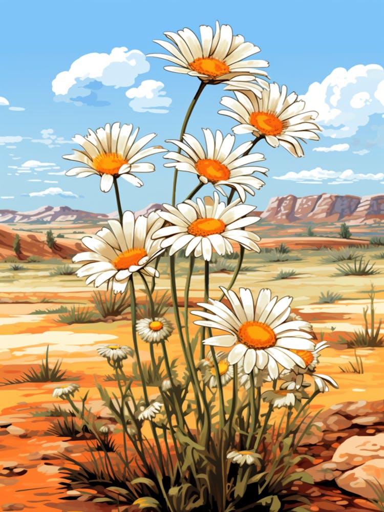 Daisy Wildflower In Desert, South Western Style (4)
