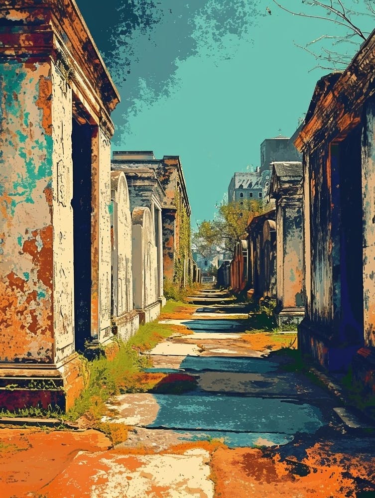 St Louis Cemetery No 1 Vintage-Poster 2