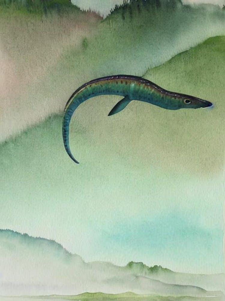 Elasmosaurus - Aquarelle de Livre d'Histoires
