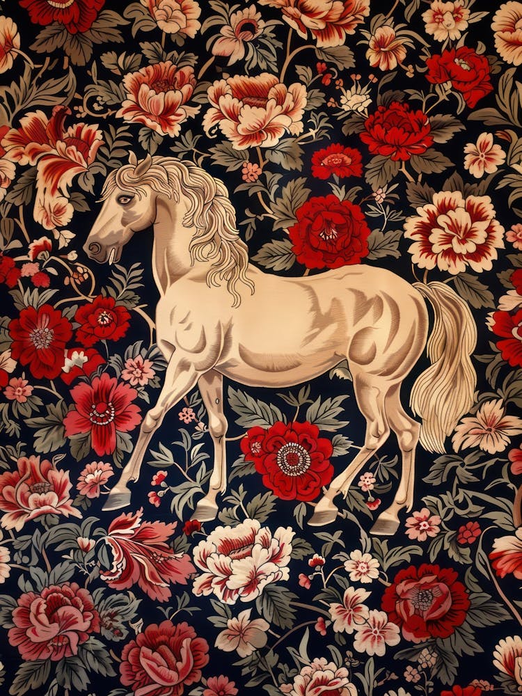 Chinese Lunar Year Of The Horse Full William Morris Style
