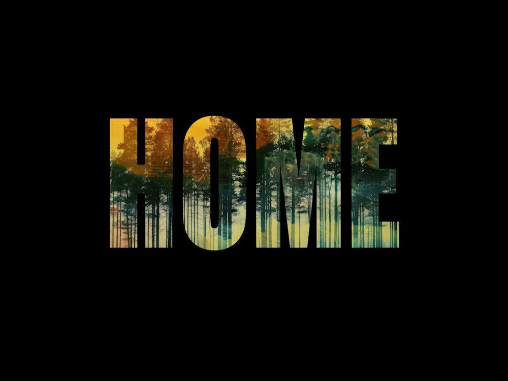 Home Poster Vintage Forest Photo Collage 5