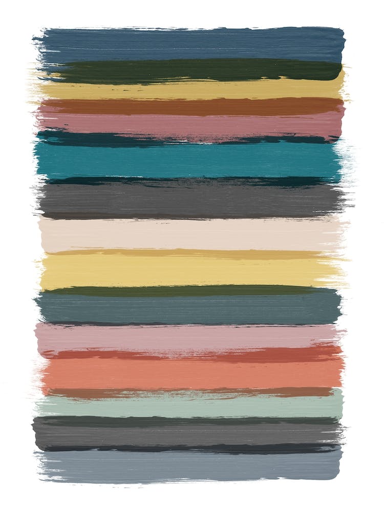 Multicolor Brush Strokes