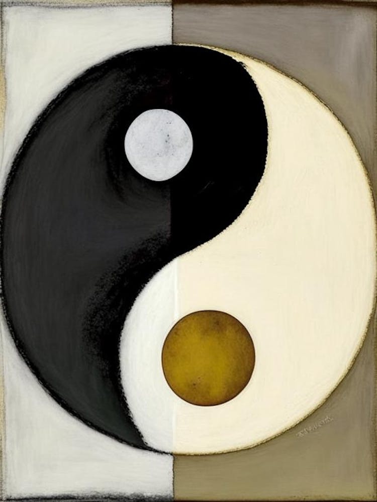 Yin Yang 2, Symbol Abstract Painting