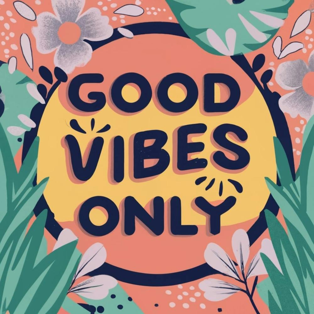 Good vibes only graphic poster