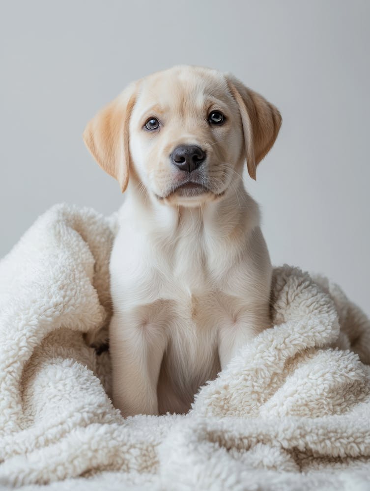 Labrador Retriever Puppy. Generated AI. 1