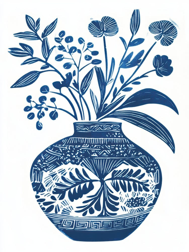 Blue And White Vase 3