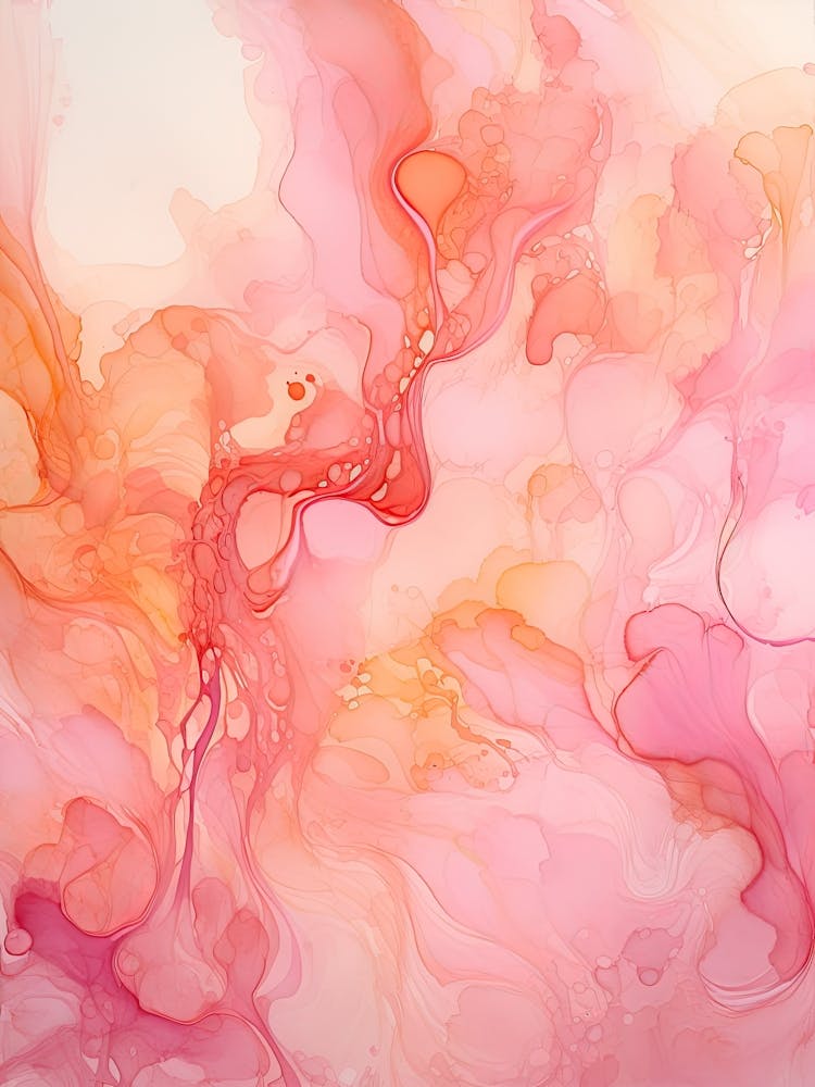 Pink And Orange Flow Asbtract Painting 3