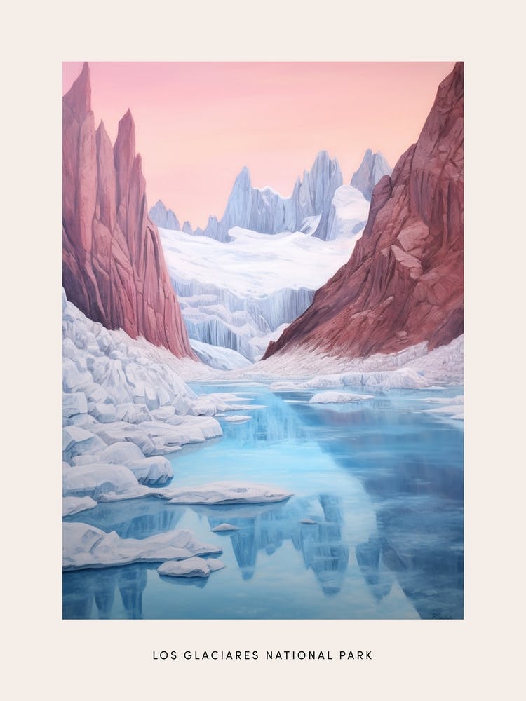 Dreamy Winter National Park Poster  Los Glaciares National Park Argentina 3