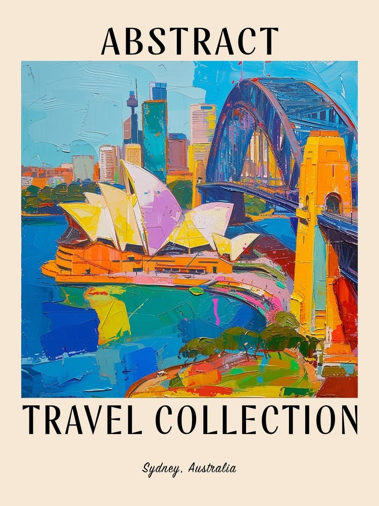 Abstract Travel Collection Poster Sydney Australia 7