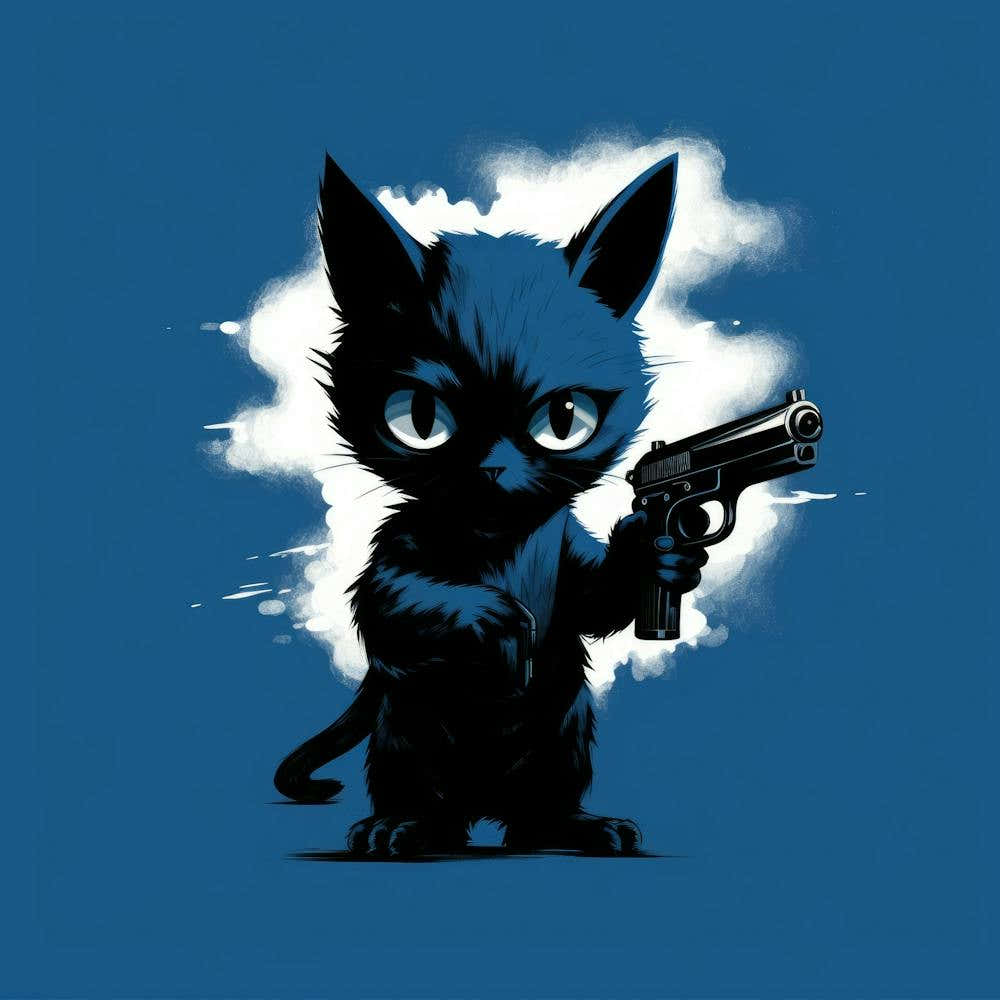 Cat With Gun 3