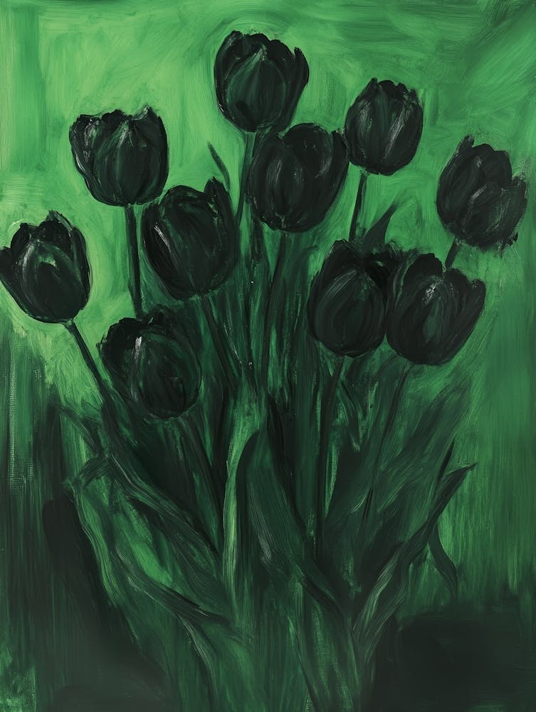 Black Tulips Art