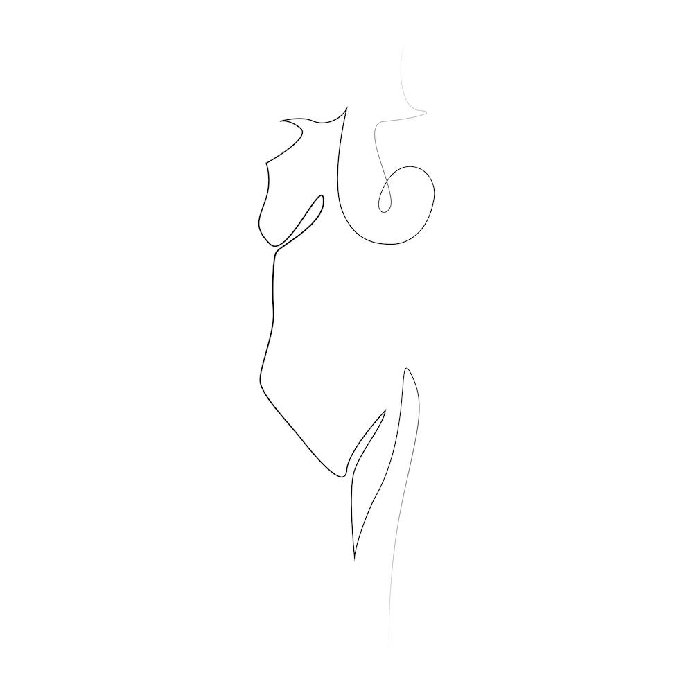Neat Abstract Nude Square