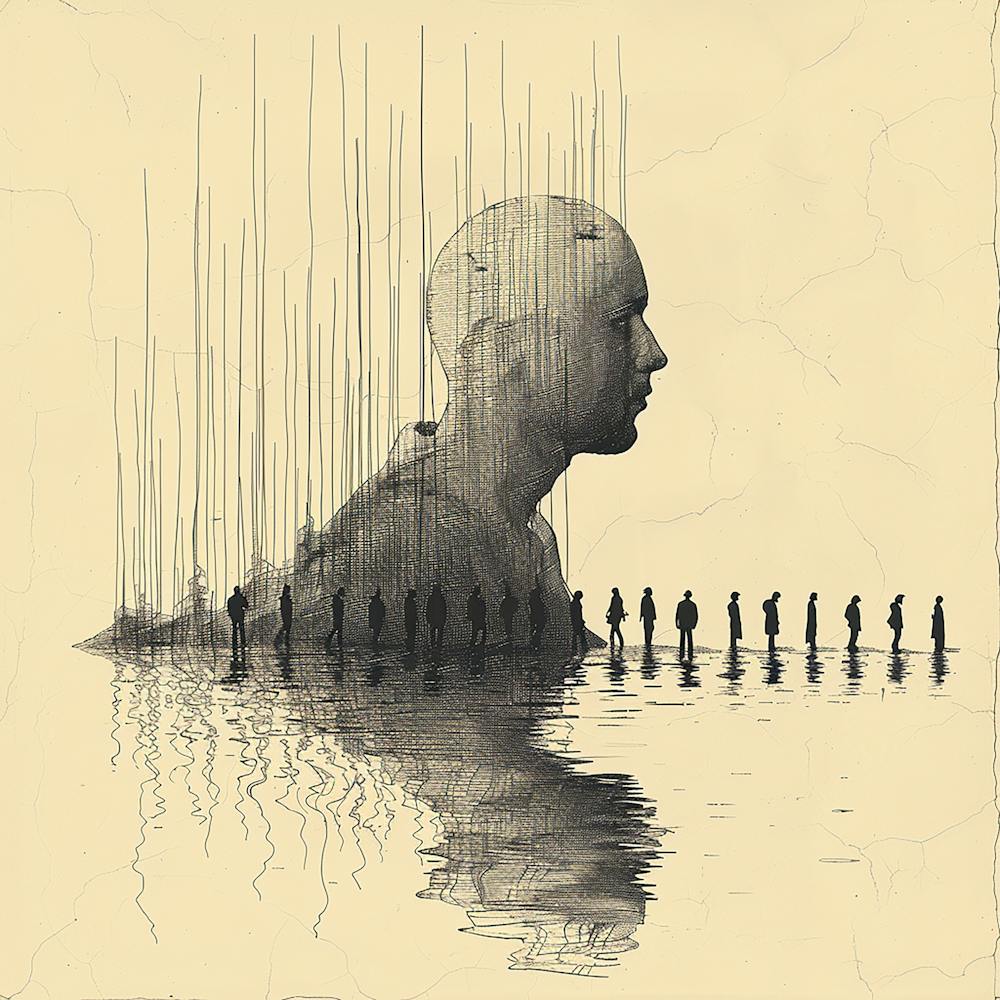 Portrait Of A Man - Line art, reflection art, city wall art, colorful wall art, home decor, minimal art, modern wall art, wall art, wall decoration, wall print colourful wall art, decor wall art, digital art, digital art download, interior wall art, downloadable art, eclectic wall, fantasy wall art, home decoration, home decor wall, printable art, printable wall art, wall art prints, artistic expression, contemporary, modern art print,