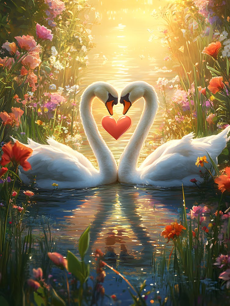 Swans In Love