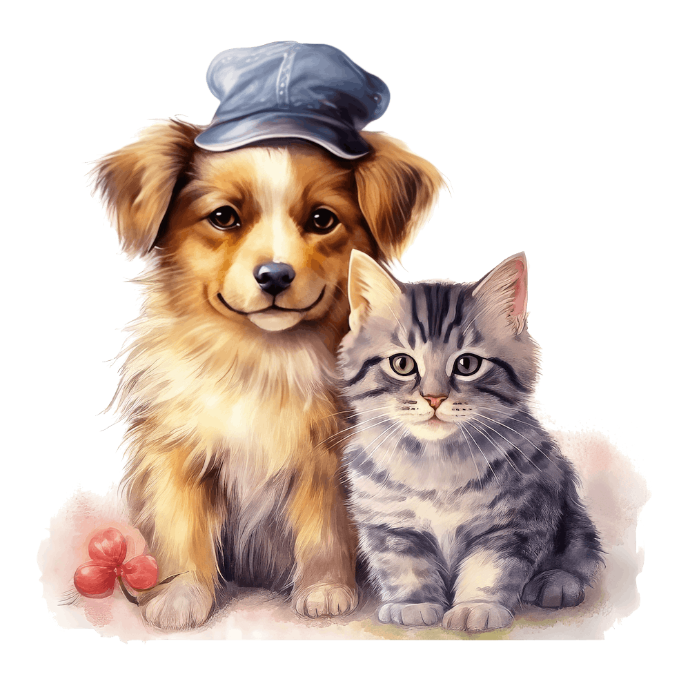 Cat and Dog Friends 15