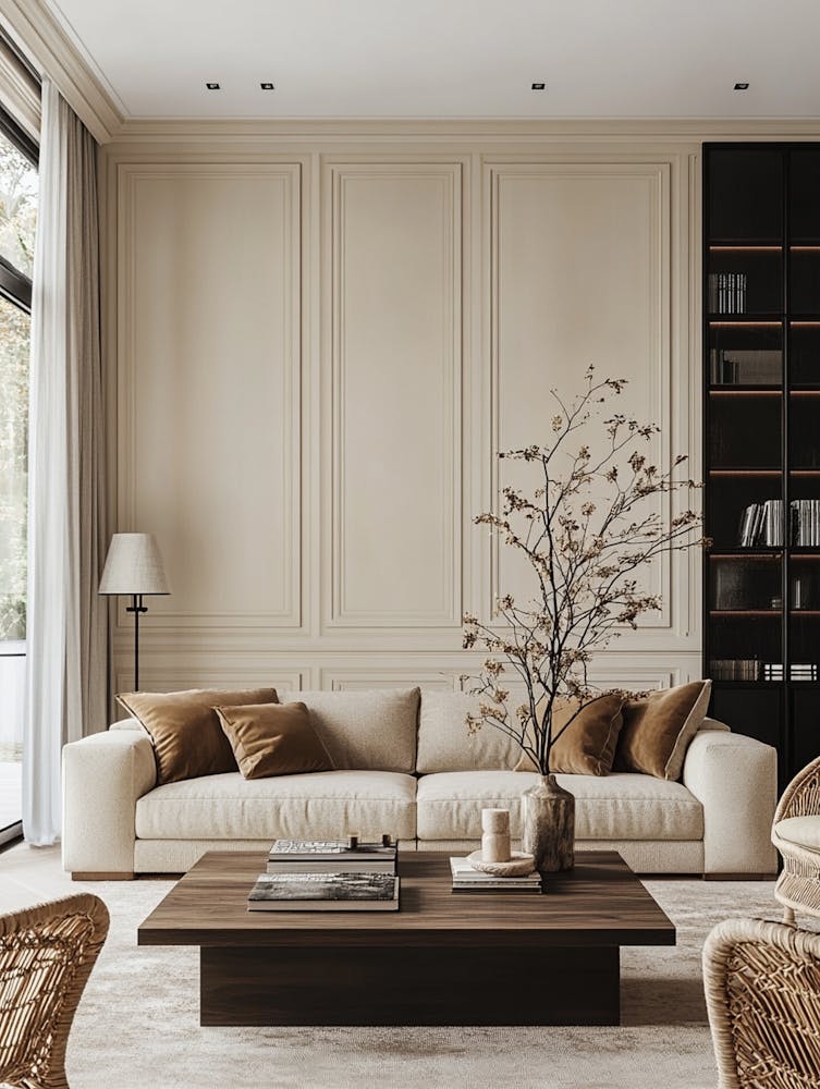 A Modern Classic Living Room Exuding Eleganc