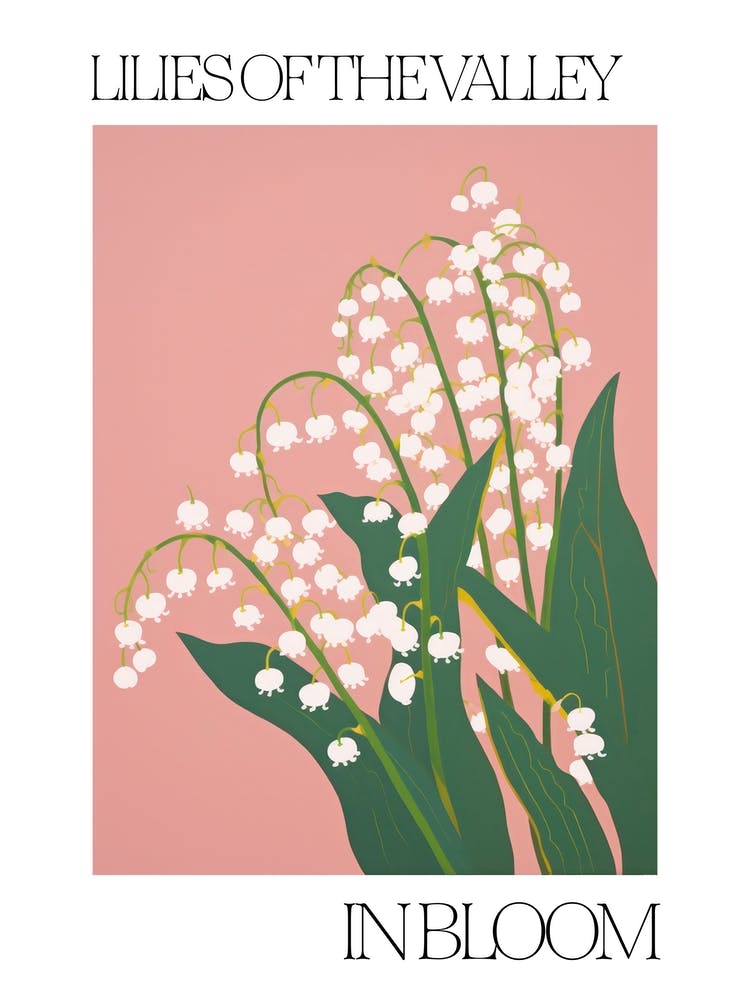 Lilies Of The Valley In Bloom Flowers Bold Illustration 3