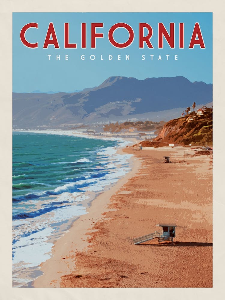 California Travel Poster