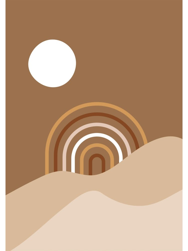 Desert Sunrise Abstract Painting