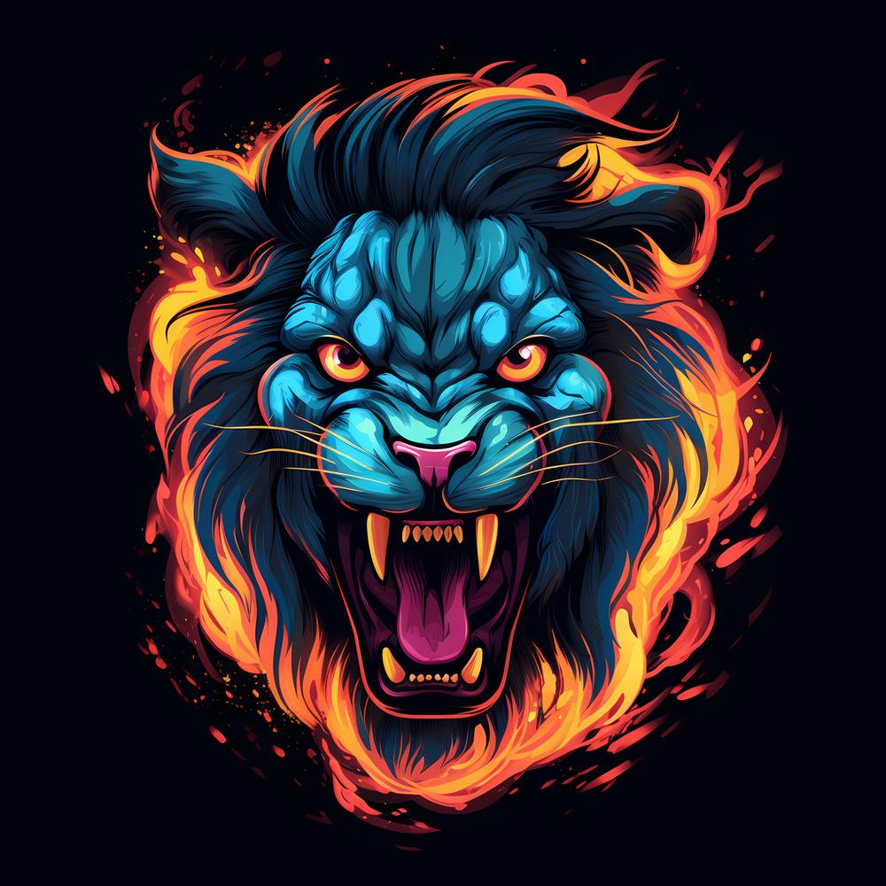 Lion In Flames