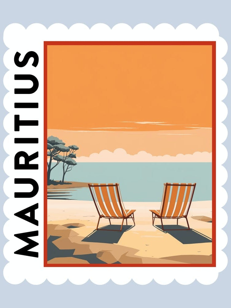 Mauritius 1 Travel Stamp Poster