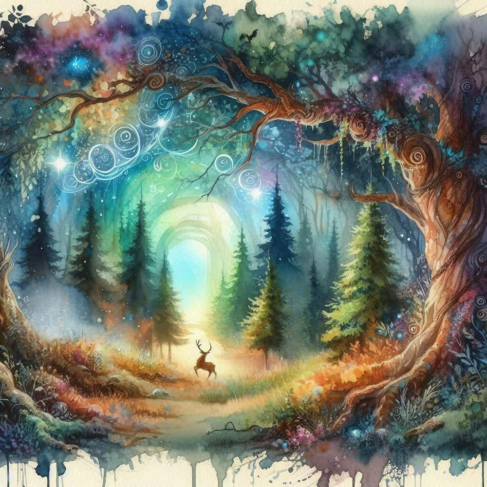 Deer In The Forest 1