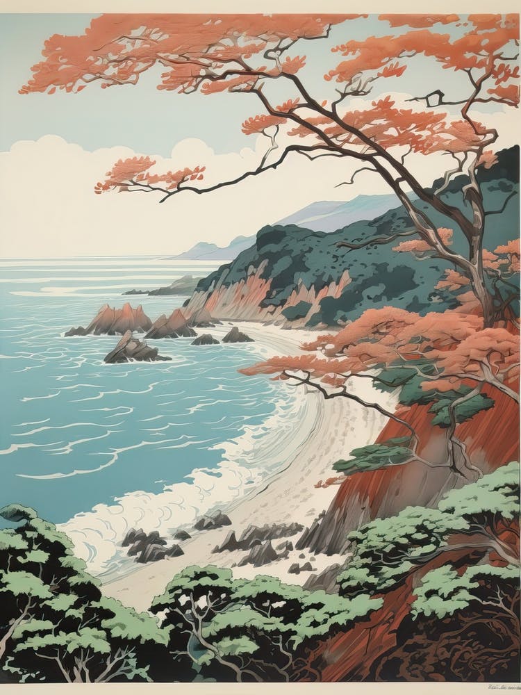  San In Coast In Tottori, Ukiyo E Drawing 2