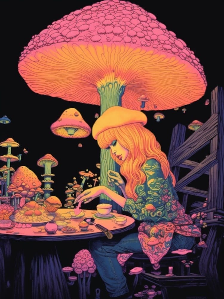 Mushroom Girl Surreal 3
