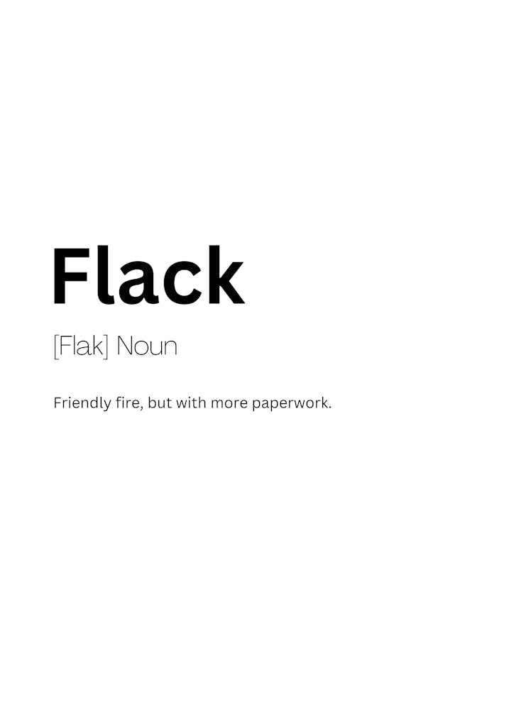 Flack Definition Meaning 1