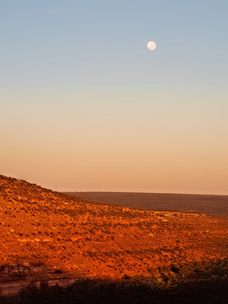 Morning Moon Kalbarri National Park Australia