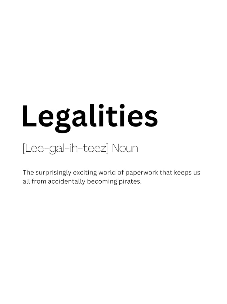 Legalities Definition Meaning 1