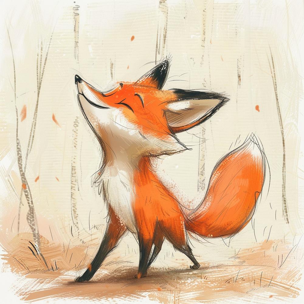 Süßer Fuchs im Wald