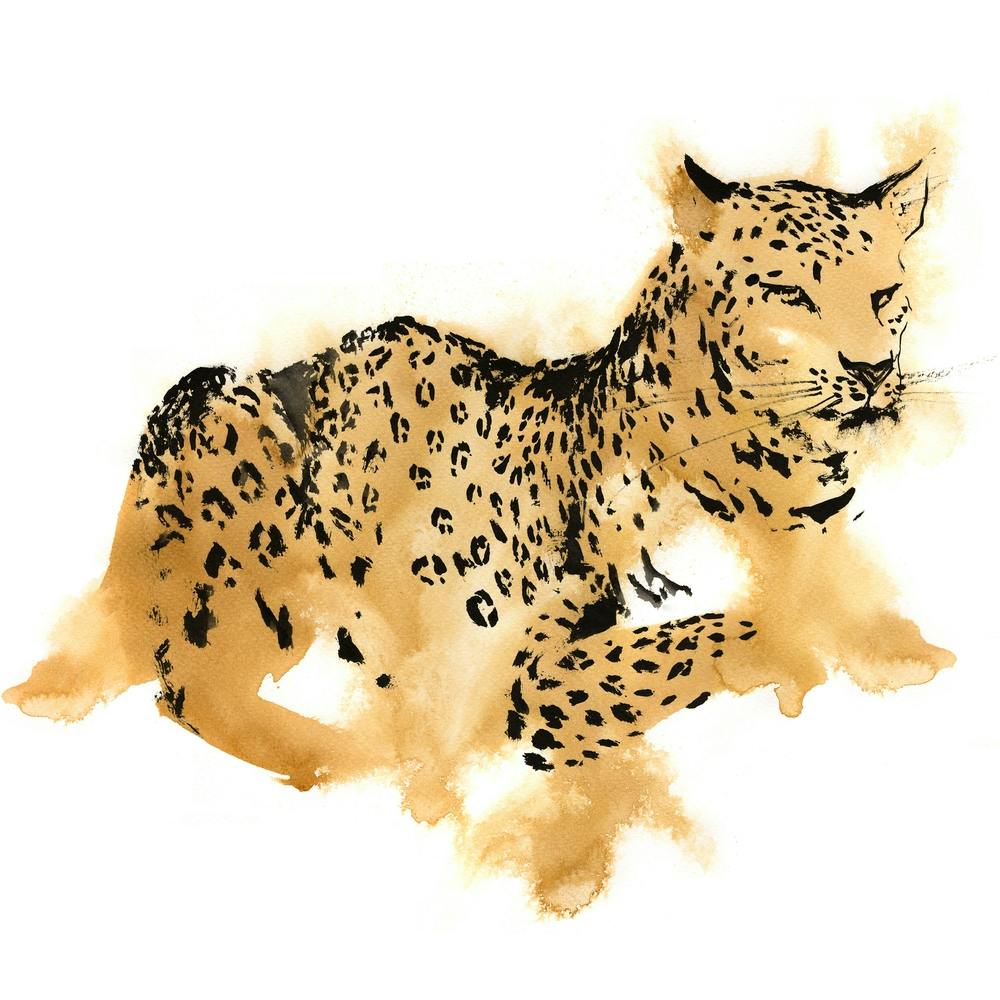 Watercolor Tiger Square