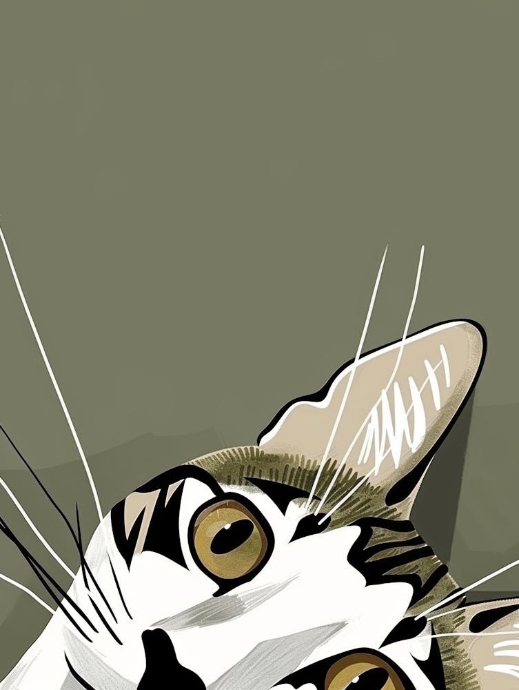 Cat Looking Up 1