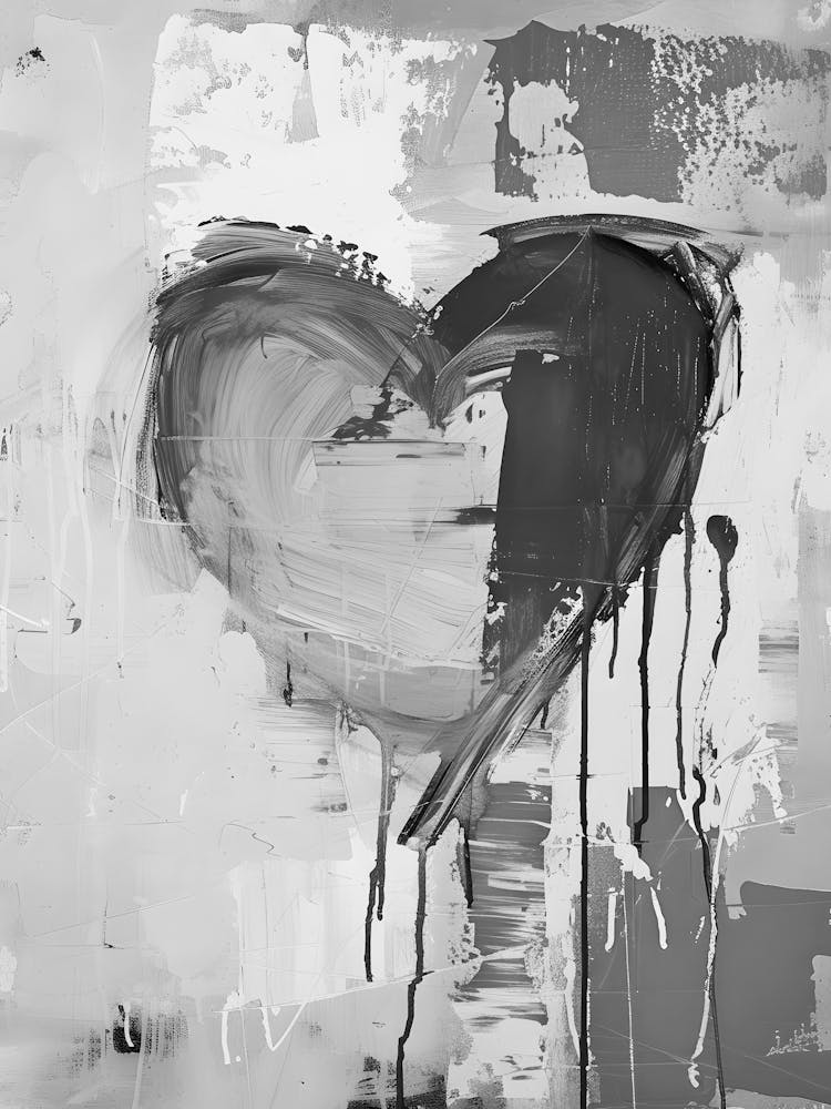 Heart In Black And White