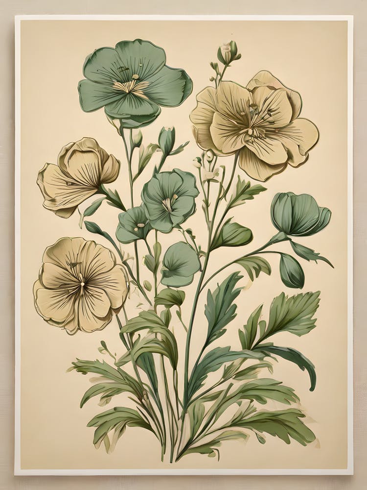 Vintage Floral Print