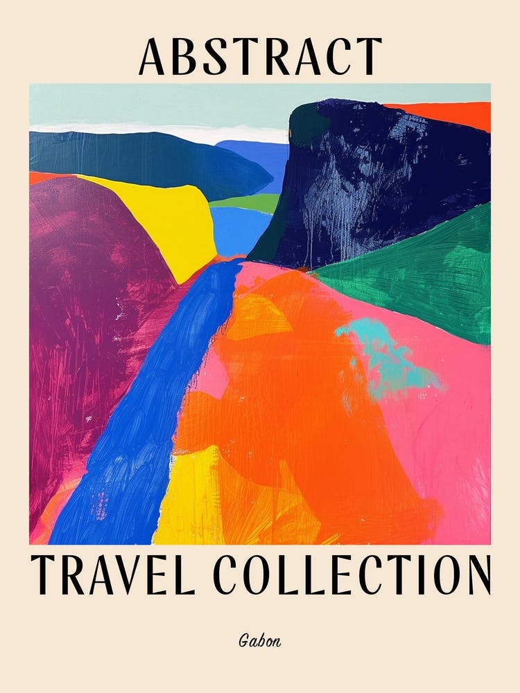 Abstract Travel Collection Poster Gabon 3