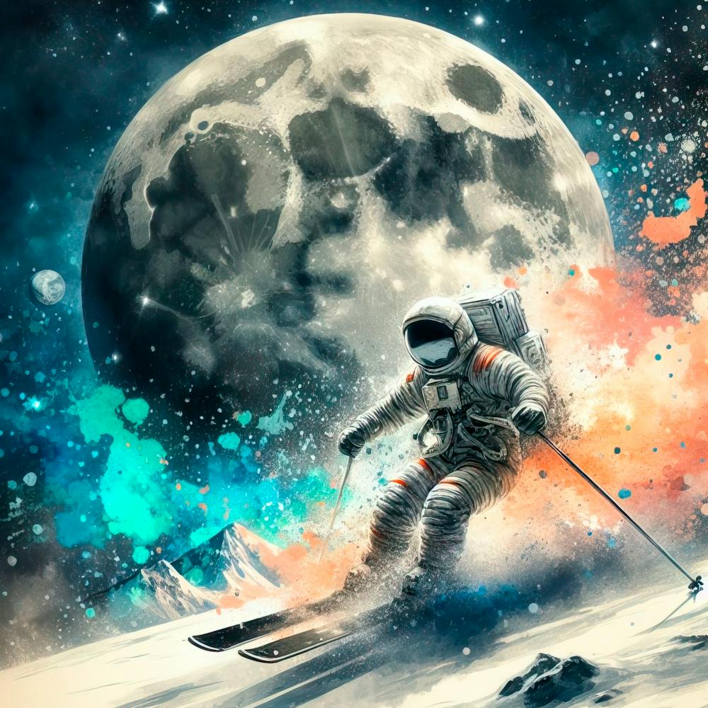 Skieur de l'Espace