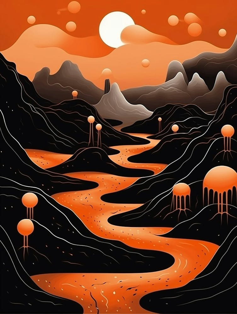 Volcanic Abstract Minimalist 9