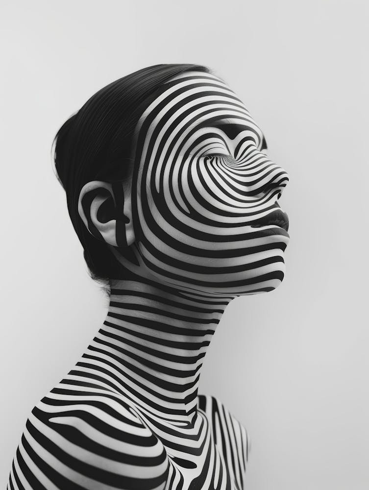 Black And White Portrait Of A Woman