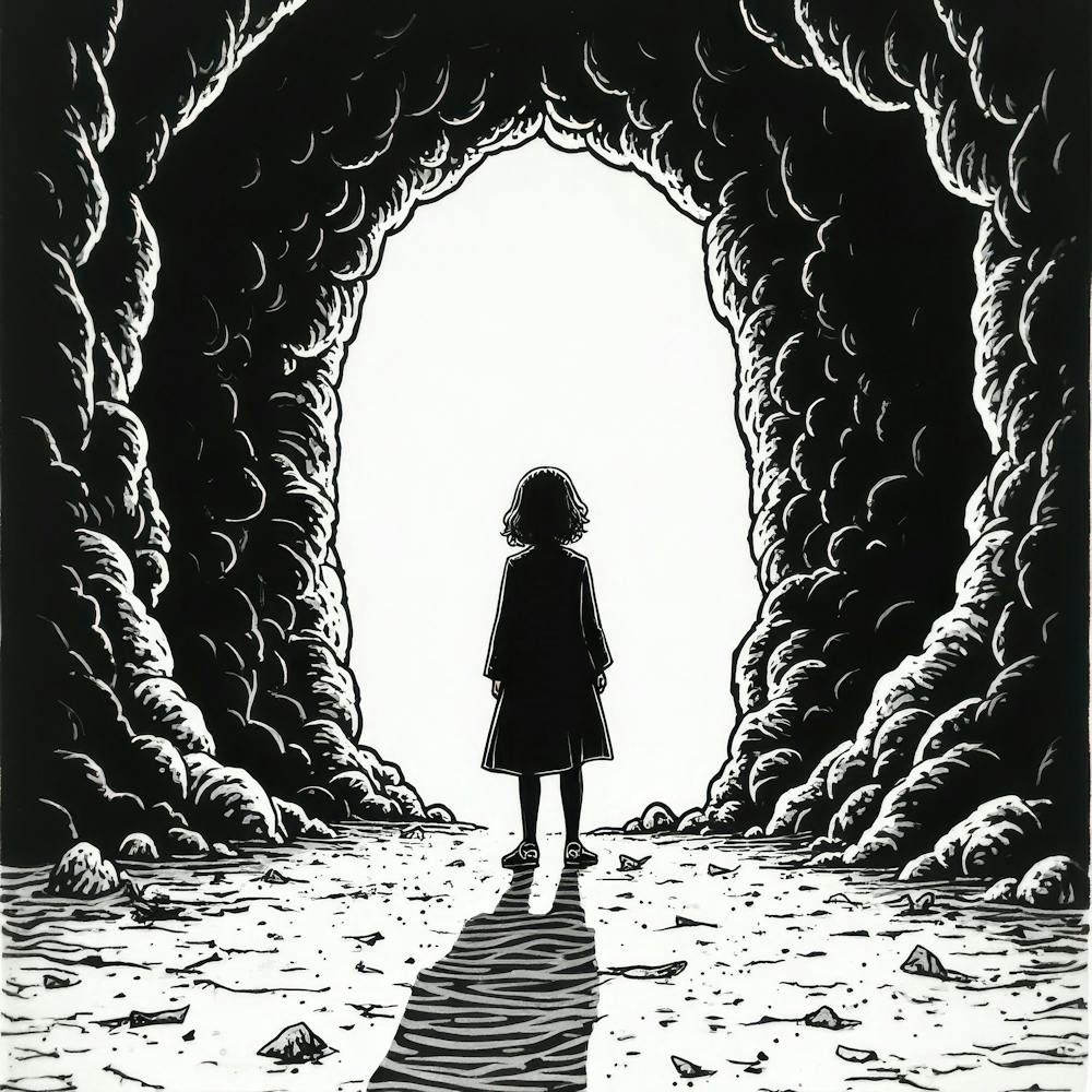 Girl In A Cave