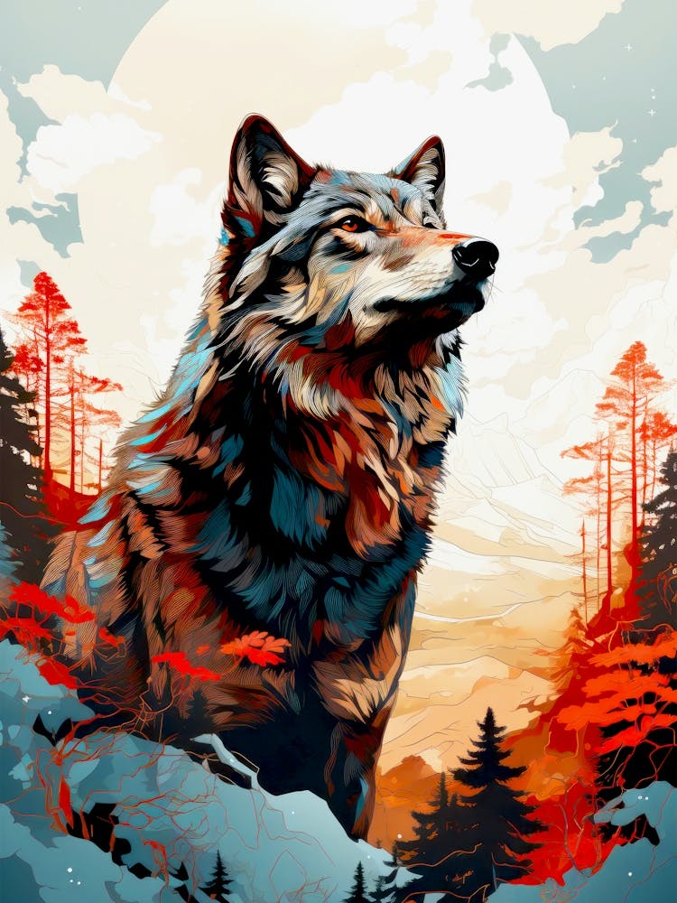 Wolf Painting 2 animal